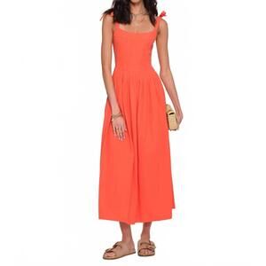 NEW HEARTLOOM malani midi dress in orange